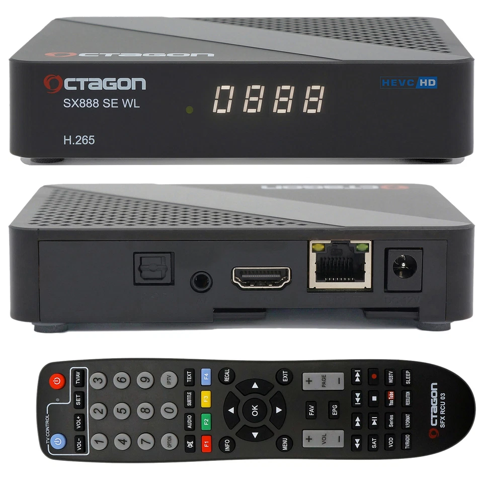►Octagon SX888 SE V2 WL HD IP HDTV HEVC Linux IPTV SetTop Box DefineOS⭐️⭐️⭐️⭐️⭐️ - Bild 2 von 4