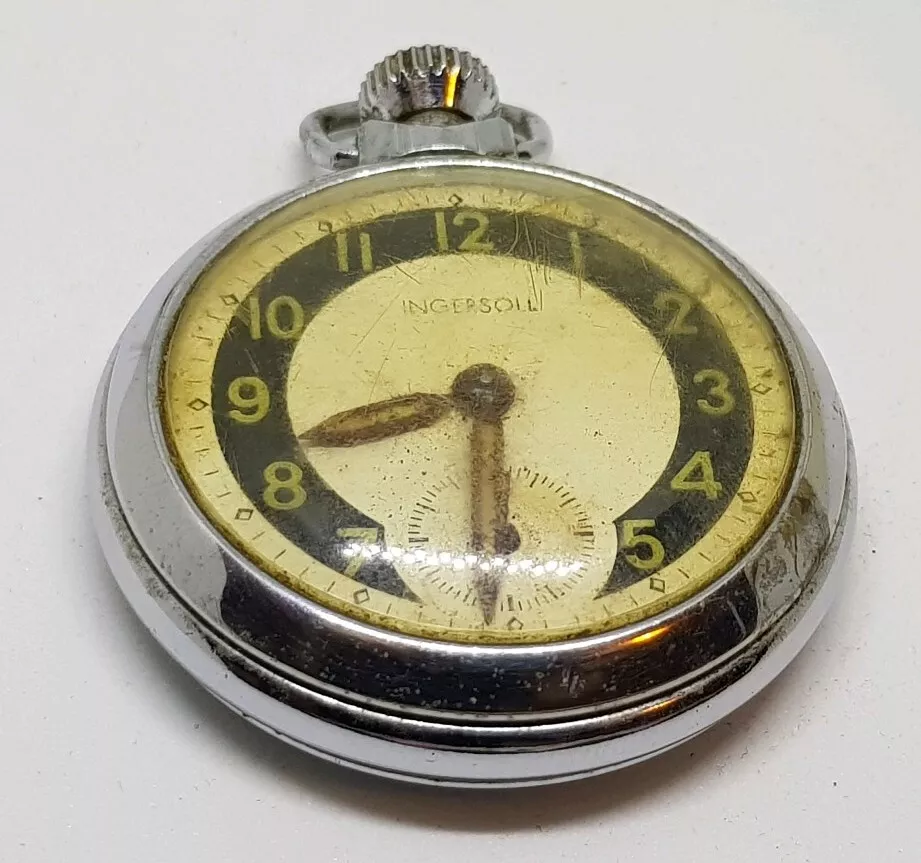 Vintage ingersoll pocket clearance watch