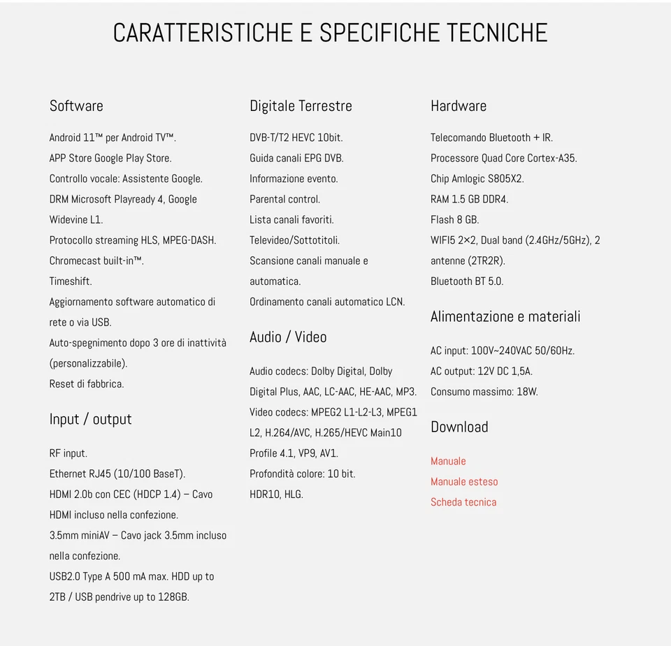 TELE System ON T2HD Decoder Digitale Terrestre DVB-T2 SMART Google TV Android IP - Immagine 4 di 4