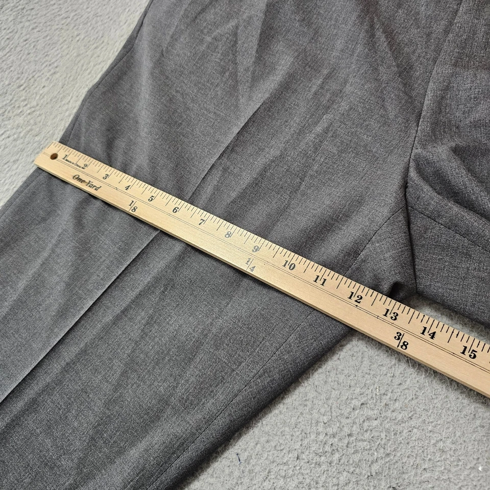 Pantalones de vestir Luigi Borrelli Napoli para hombre 38x28 gris lana frente plano pantalones pantalones Foto 4 de 4