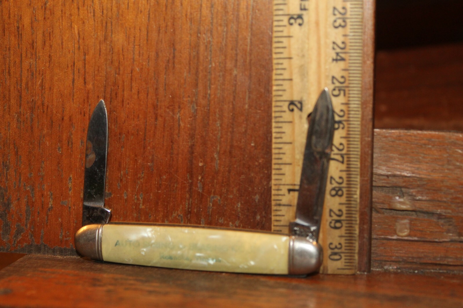 Antique Hammer Brand USA Pocket Knife 2 Blade Auto Spring Bearing Co