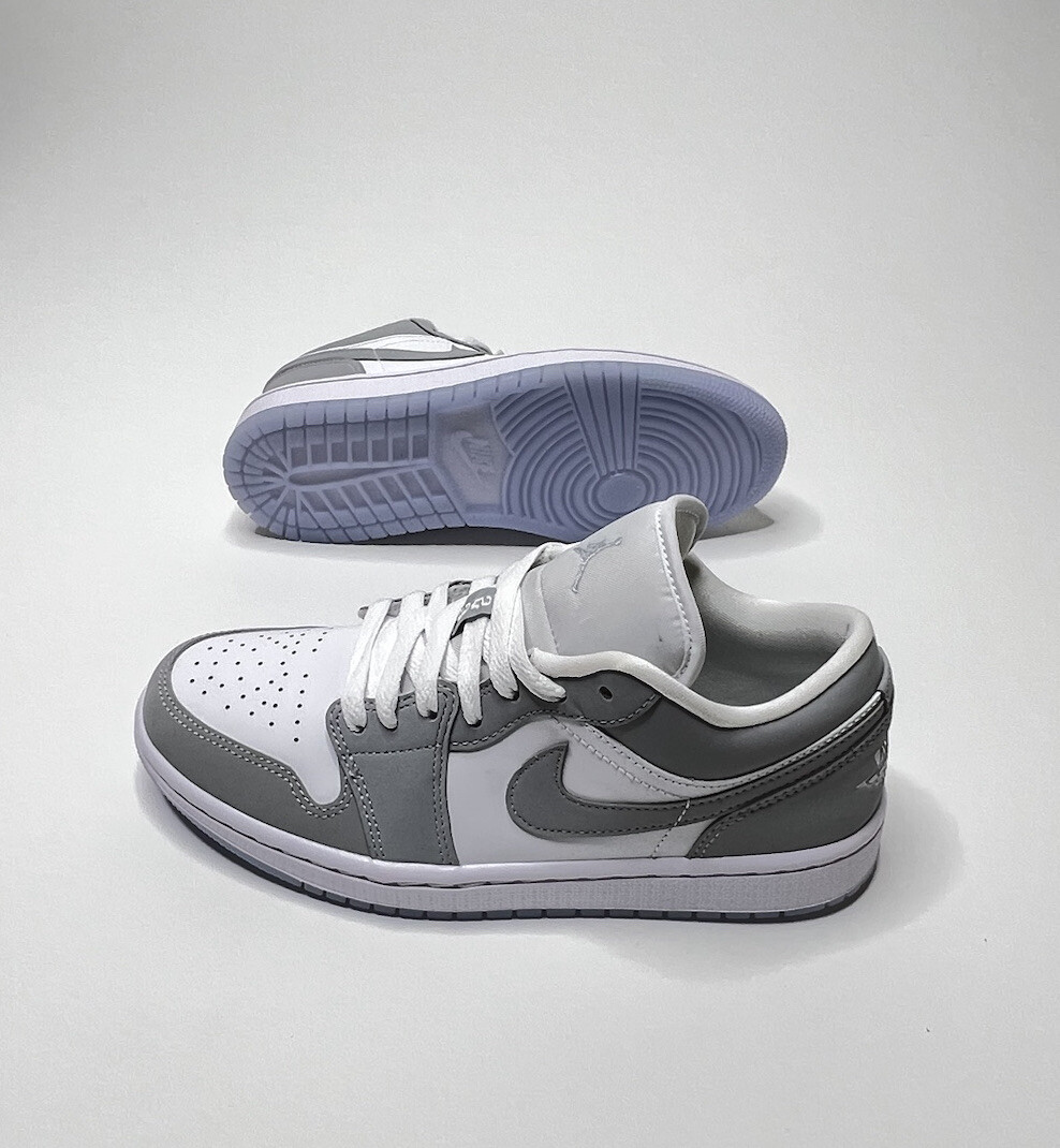 Wmns Air Jordan 1 low white wolf grey 7W | eBay