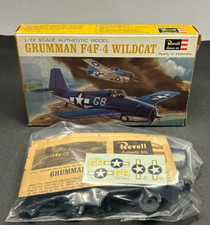 Model Airplane - Grumman F4F- 4 Wildcat by Revell - 1:72 - Made in USA, 1965