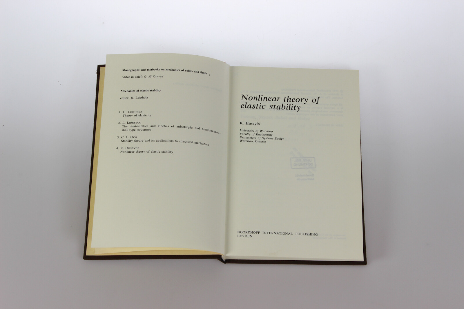 Oben Ist 0 Yen Versand Nonlinear Theory Of Elastic Stability Monographs And Textbooks On Mechanics Of Billige Steckdosenabfertigung Olympico Com Br