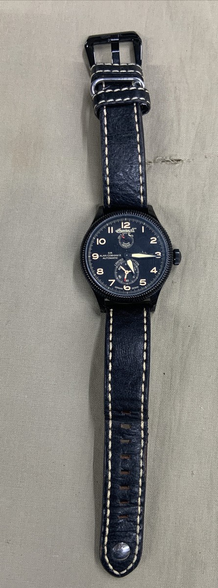 迫真！ ガブラハンド INGERSOLL 1892 Sir Alan Cobham II IN3107 Black Men's Watch Limited