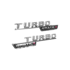 TURBO 4MATIC Fender For AMG Emblem Chrome Badge A35 CLA45 GLA45