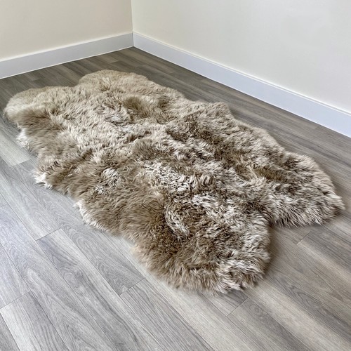Large Genuine Quad Sheepskin Rug - Extra Thick & Soft Wool - Colourful 4 Skin - Picture 4 of 36