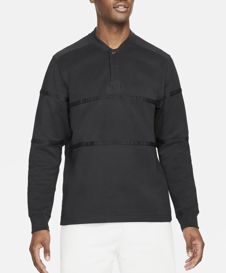 Nike Dri-FIT Men's Long-Sleeve Golf Henley Sweatshirt DH1266-010 NWT Large