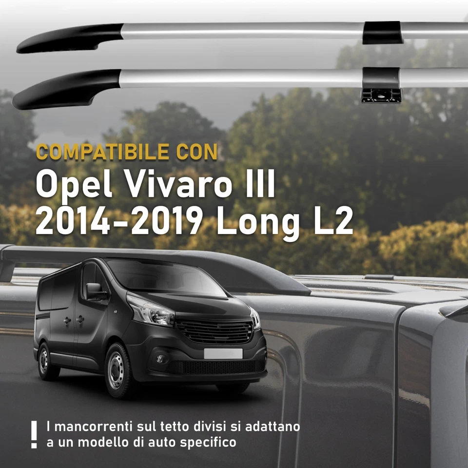 per OPEL VIVARO 2014-2019 LONG BARRE PORTATUTTO PASSO LUNGO Foto 2 de 4