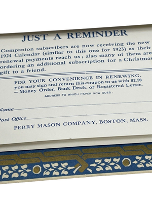 Antique 1923 The Youth's Companion Boston Mass. Desk Calendar Perry Mason  Co. | eBay