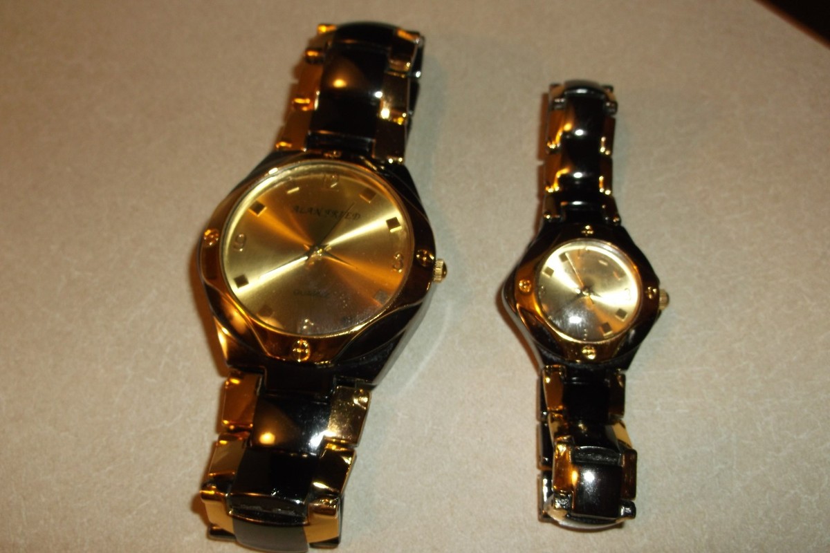 ALLEN FRIED HIS & HER QUARTZ WATCH SET | eBay display picture 3