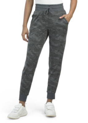 $68 Women's RBX French Terry Distressed Camo Jogger Sweatpants