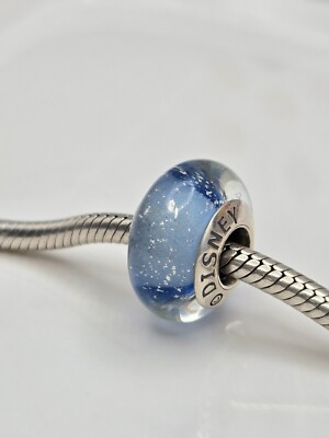 Authentic Pandora Disney Cinderella' Signature blue Color Murano
