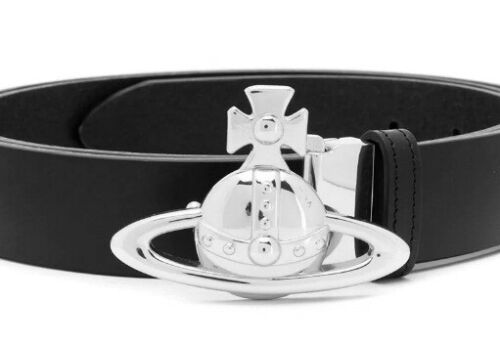 Vivienne Westwood Featuring A Signature Logo Men's 925 Real Silver Belt Buckle - Afbeelding 1 van 3