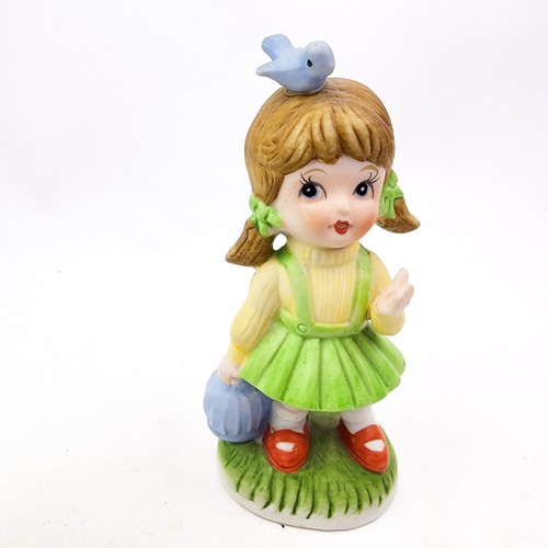 Vintage HOMCO Boy with Bird and Slingshot And Girl With Birdcage Figurines - Picture 4 of 9
