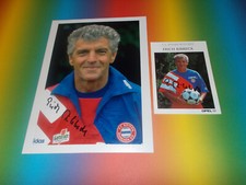 Erich Ribbeck Bayern Munich DFB signed autograph on 20x28 photo + postcard