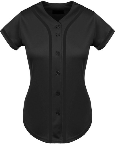 Damen-BASEBALL BUTTON DOWN sportliches T-Shirt kurzärmelig Softball Trikot aktiv - Bild 33 von 42