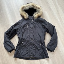 Metropolis Legacy Couloir Black Ski Jacket Hood Racoon Fur Trim Sz Us 8