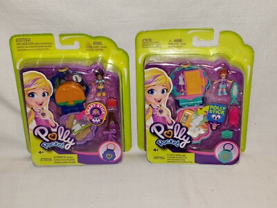2x Mattel Polly Pocket Playsets - Camping & Fashion Room - NEW & SEALED 2018