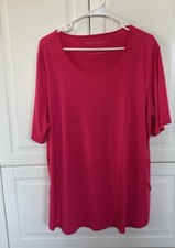 Susan Graver Modern Essentials Sz XL  Pink Kn...