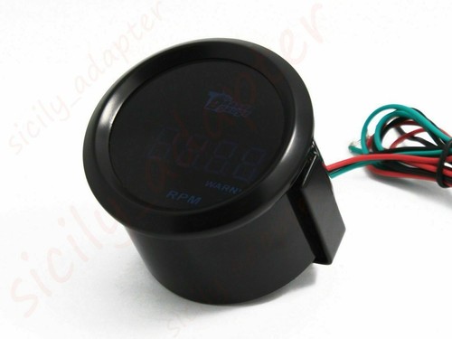 2" 52mm Dragon Red Digital LED Elec 0-9999 RPM Tachometer Tacho Gauge Car US - Picture 5 of 6