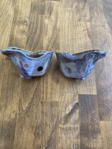 1971 Honda TRAIL 90 CT90 OEM Rear Upper Shock Mounts Brackets Covers - Picture 3 of 5