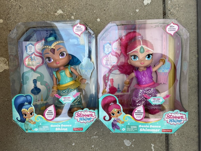 2017 Fisher Price Shimmer and Shine Genie Dance Shine Doll lot Nickelodeon lot