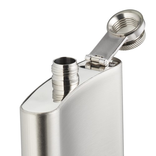 Flachmann Taschenflasche 110 g 200 ml Flachmann Set Mini Flachmann silber - Bild 6 von 8