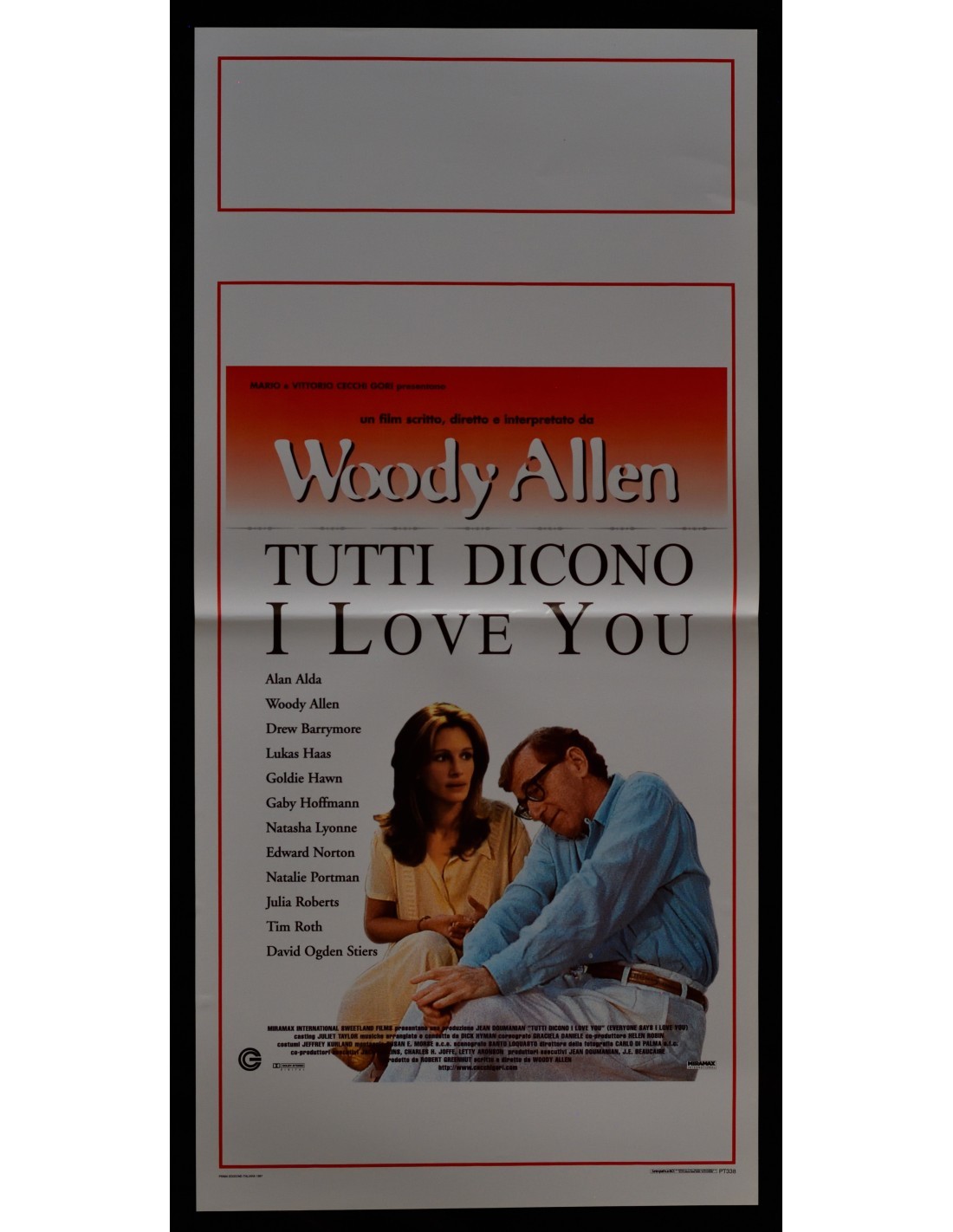 Locandina originale film Tutti dicono I Love You (1996) - Regia di Woody Allen