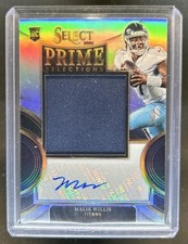 2022 Select Malik Willis Prime Selections Prizm Signatures RC Jersey Auto #/99