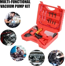Brake Bleeder Kit with Hand Vacuum Pump with Gauge Adapters Automotive fluid set