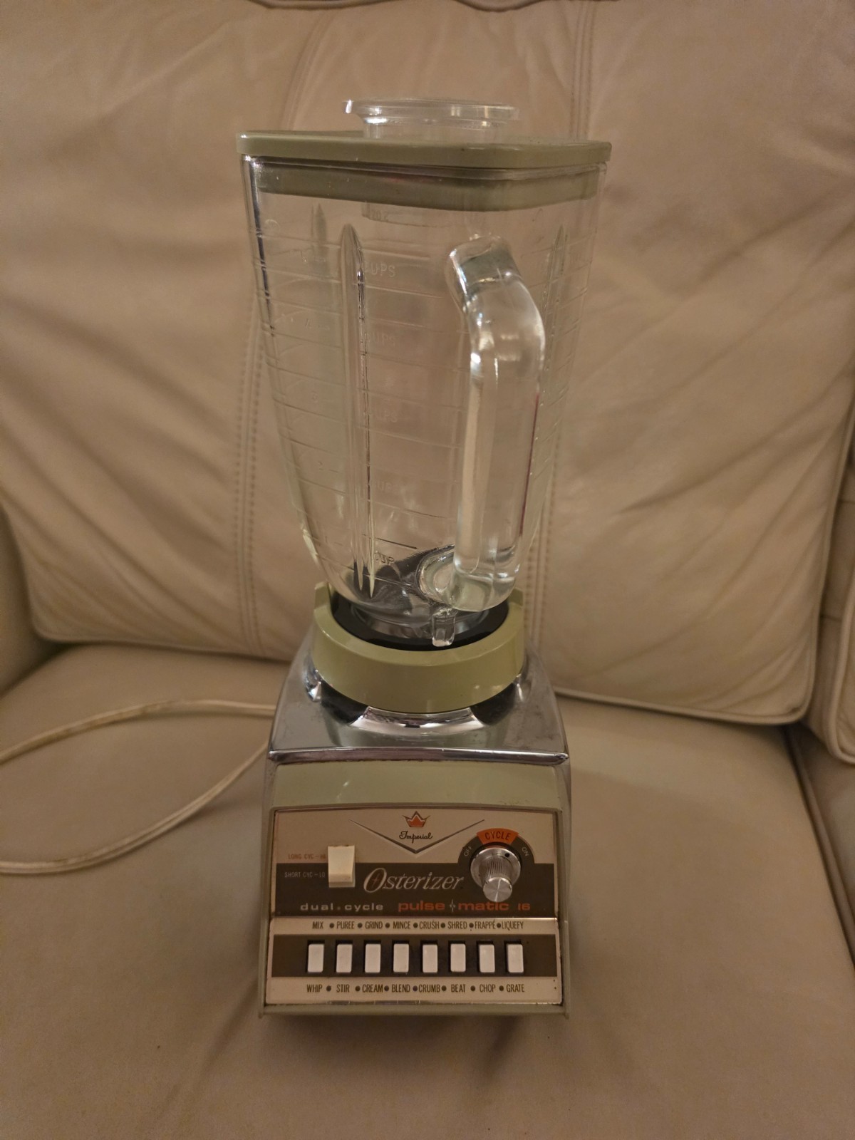 Vintage Osterizer Pulse Matic 16 Blender Glass Pitcher Avoca
