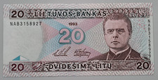 Lithuania 20 litu 1993 - see other sales