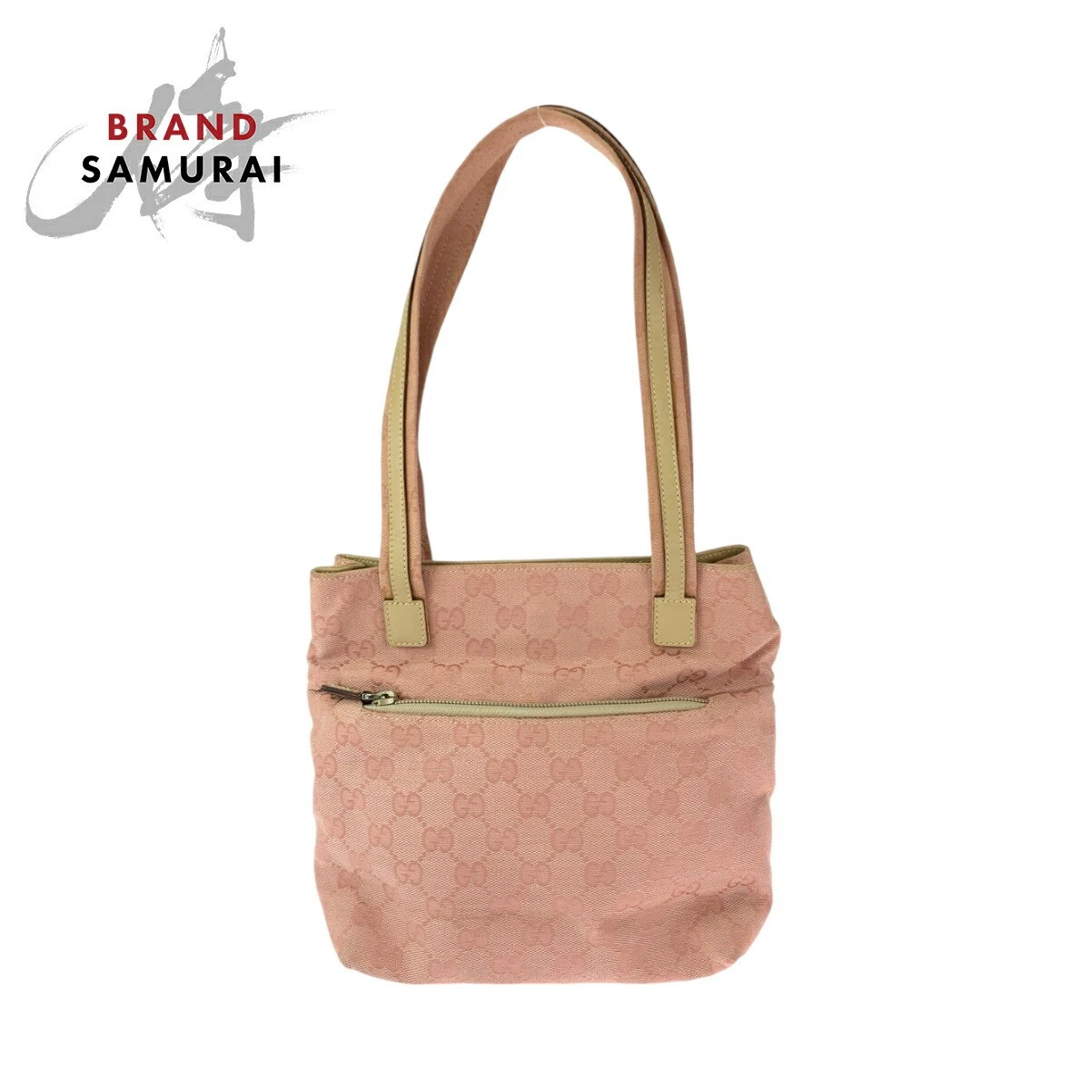 Sac fourre tout bandoulière Gucci rose beige argent quincaillerie Gg toile 002 1075