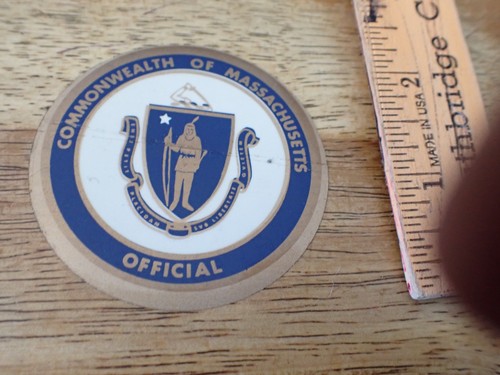 commonwealth Massachusetts  decal / sticker 1960s  obsolete