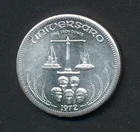 1972 Universaro 1 Troy oz .999 Fine Silver Art World Trade Coin Vintage Round