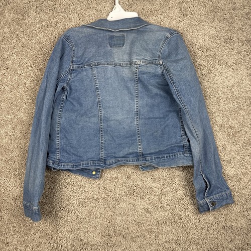 Giacca jeans Levis Strauss denim con bottoni bambina taglia large - Foto 5 di 7