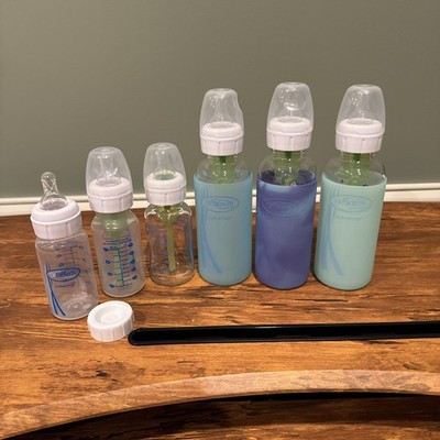 Huge Lot of Dr. Brown s Options Baby Bottles, Glass and Plastic, Multiple Sizes!
