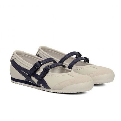 Patou x Onitsuka Tiger Mexico 66 Tgrs Mary Jane Black/Cream Ballet Flats & Box