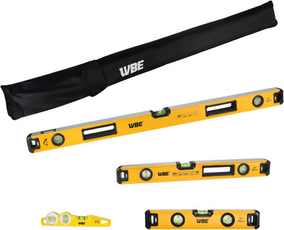 Heavy Duty Magnetic Torpedo Level Set - 4 Pieces with Carrying Bag