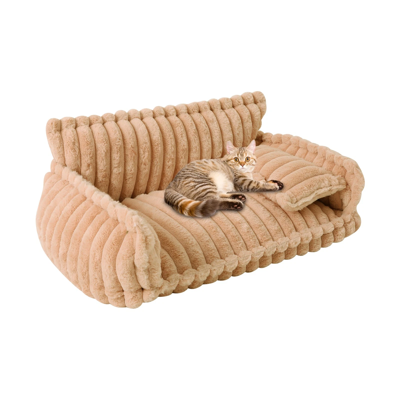 Pet Couch Dog Bed Washable Removable Fluffy Rabbit Plush Couch