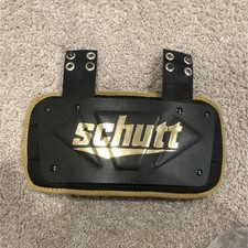 Schutt Football Back Plate Padded Protective Gear Black Gold 2 Straps