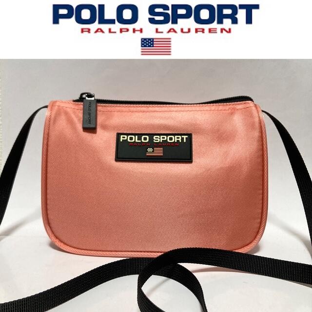 POLO SPORT RALPH LAUREN Crossbody Bag Women Salmon Pink Vintage 90