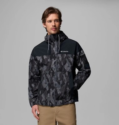 Columbia Challenger  II Windbreaker mit Print, Black Treebark, Black