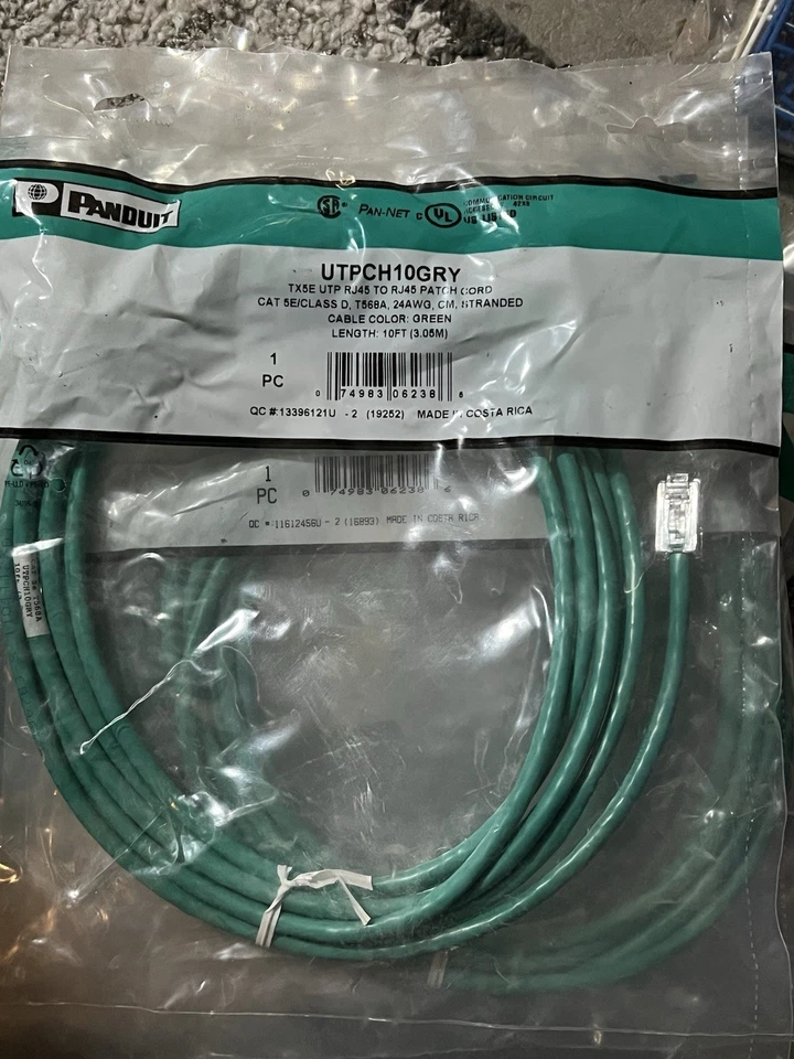 Panduit UTPCH10GRY | Copper Patch Cord, STP, Pan-Plug Modular Ethernet (10 pack) - Image 2 of 4
