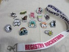 Lot Enamel Pins 14 Animal Kawaii Cute theme Cat Cow racoon Matcha & Lanyard — photo 1