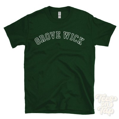 GROVE WICK T-SHIRT RETRO VARSITY STYLE england oxfordshire