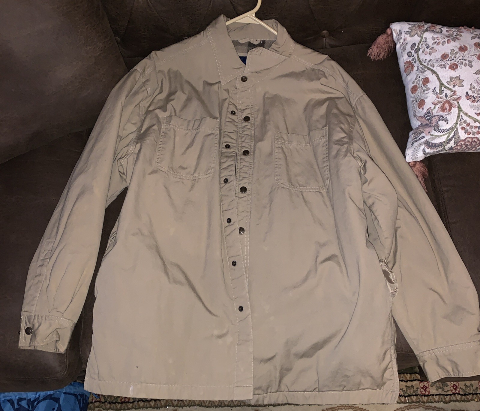 Tan Large Mens Basic Editions Coat Jacket - image 1