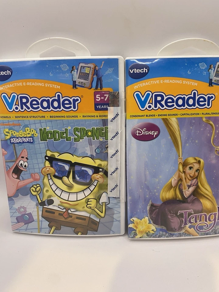 VTech V Reader Software-Nickelodeon's SpongeBob SquarePants & Tangled New Sealed - Image 2 of 4