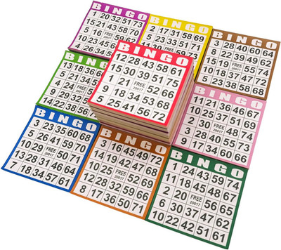 Bingo Paper Game Cards - 1000 Sheets - 4''X4'' Disposable Cards- Ideal